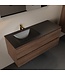 MONDIAZ Mondiaz Badkamermeubel 120cm AIVY Mocha - Wastafel Urban Zwart Links kraangat 1