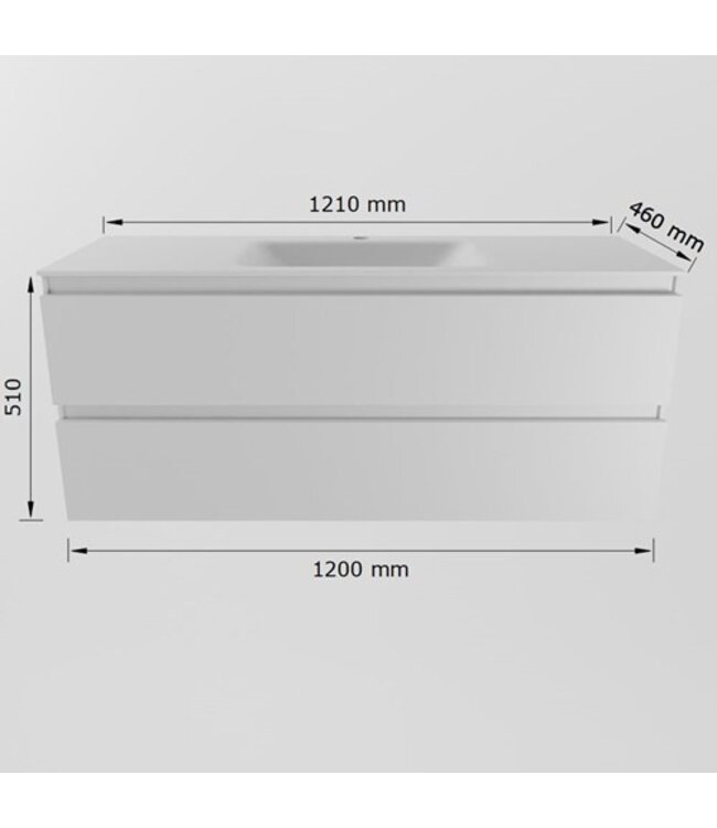 MONDIAZ Mondiaz Badkamermeubel 120cm AIVY Mocha - Wastafel Urban Zwart Midden kraangat 1