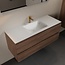 MONDIAZ Mondiaz Badkamermeubel 120cm met wastafel midden AIVY Mocha / Mat Wit kraangat 1