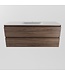 Mondiaz Badkamermeubel 120cm met wastafel midden AIVY Mocha / Mat Wit kraangat 1