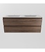 Mondiaz Badkamermeubel 120cm met wastafel Dubbel AIVY Mocha / Mat Wit kraangat 2