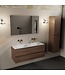 Mondiaz Badkamermeubel 120cm met wastafel Dubbel AIVY Mocha / Mat Wit kraangat 0