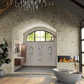 Mondiaz Badkamermeubel 120cm met wastafel Rechts AIVY Mocha / Mat Wit kraangat 0