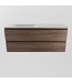 MONDIAZ Mondiaz Badkamermeubel 120cm met wastafel Links AIVY Mocha / Mat Wit kraangat 0