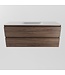 Mondiaz Badkamermeubel 120cm met wastafel midden AIVY Mocha / Mat Wit kraangat 0