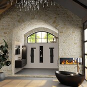 Mondiaz Badkamermeubel 120cm AIVY Mat Zwart met Wastafel Urban Zwart Rechts kraangat 0