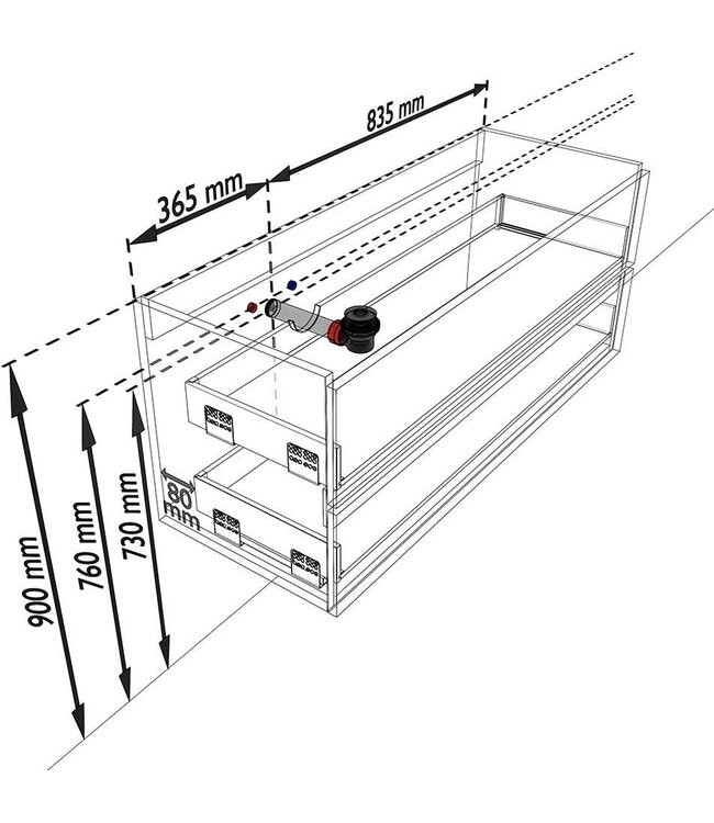 Mondiaz Badkamermeubel 120cm AIVY Mat Zwart met Wastafel Mat Wit wasbak Links kraangat 1