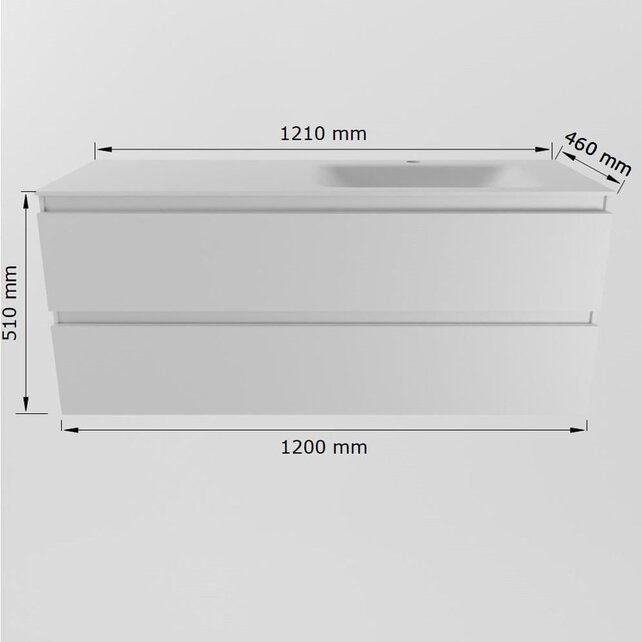 Mondiaz Badkamermeubel 120cm AIVY Mat Zwart met Wastafel Mat Wit wasbak Rechts kraangat 0 Mondiaz Badkamermeubel 120cm AIVY Mat Zwart met Wastafel Mat Wit wasbak Rechts kraangat 0