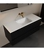MONDIAZ Mondiaz Badkamermeubel 120cm AIVY Mat Zwart met Wastafel Mat Wit wasbak Midden kraangat 0