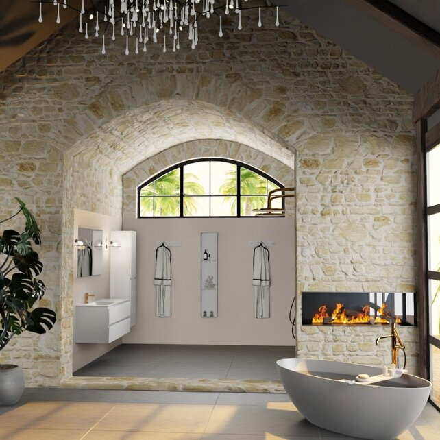 Mondiaz Badkamermeubel 120cm AIVY Talc met Wastafel Mat Wit wasbak Links kraangat 1 Mondiaz Badkamermeubel 120cm AIVY Talc met Wastafel Mat Wit wasbak Links kraangat 1