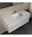 MONDIAZ Mondiaz Badkamermeubel 120cm AIVY Talc Mat Wit met Wastafel wasbak Midden kraangat 1