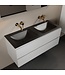 Mondiaz Badkamermeubel 120cm AIVY Talc met Wastafel Mat Zwart Dubbel kraangat 0