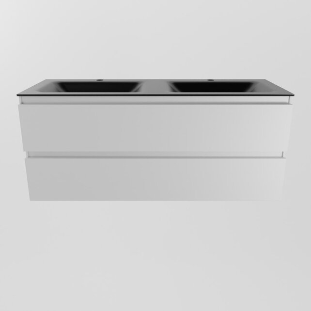 Mondiaz Badkamermeubel 120cm AIVY Talc met Wastafel Mat Zwart Dubbel kraangat 2