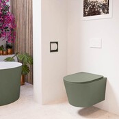 Hangend toilet Randloos LAVIE ARMY Legergroen excl. Wc bril