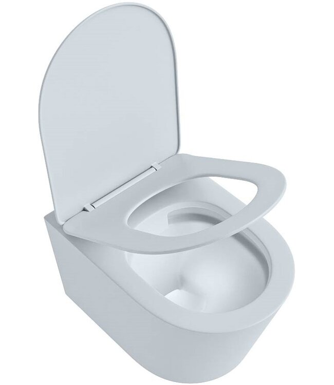 Hangend toilet Randloos LAVIE CLAY Ice Blue excl. Wc bril