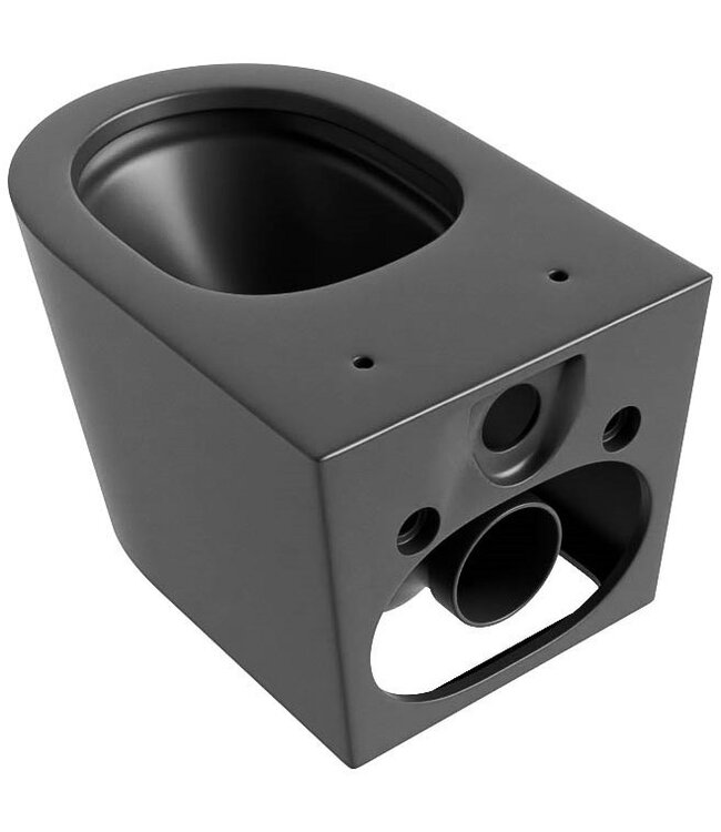 Hangend toilet Randloos LAVIE Mat Antraciet excl. Wc bril