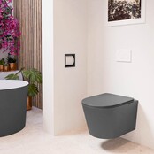 Hangend toilet Randloos LAVIE Mat Antraciet excl. Wc bril Hangend toilet Randloos LAVIE Mat Antraciet excl. Wc bril