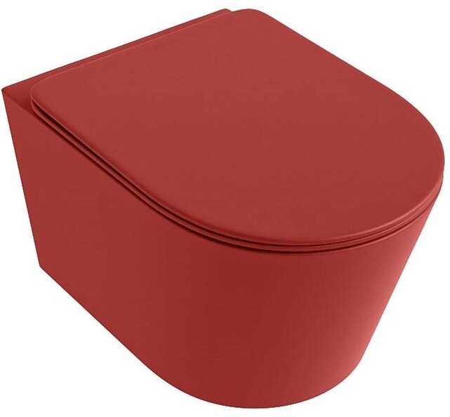 Hangend toilet Randloos LAVIE FIRE ROOD excl. Wc bril