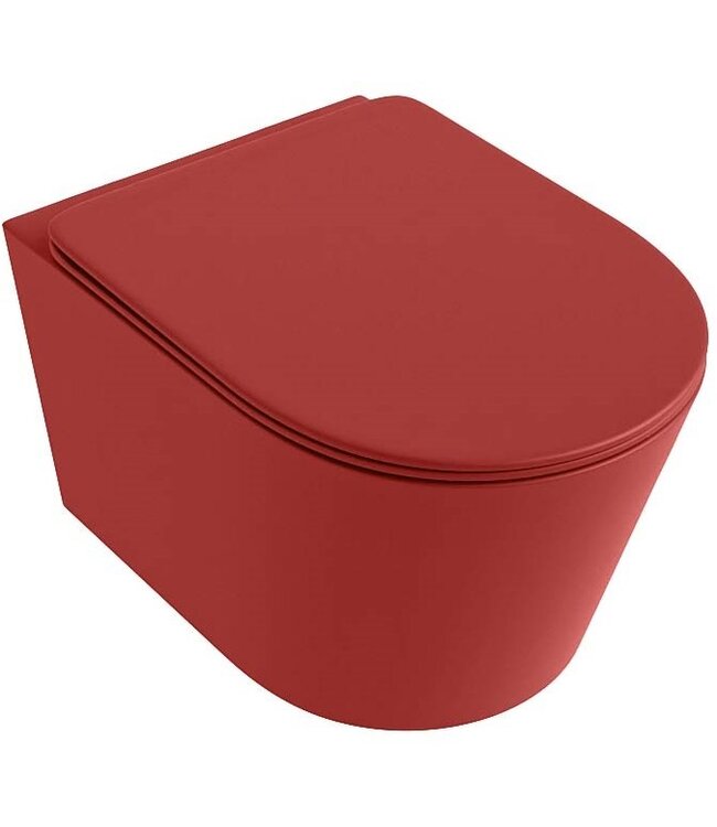 Hangend toilet Randloos LAVIE FIRE ROOD excl. Wc bril