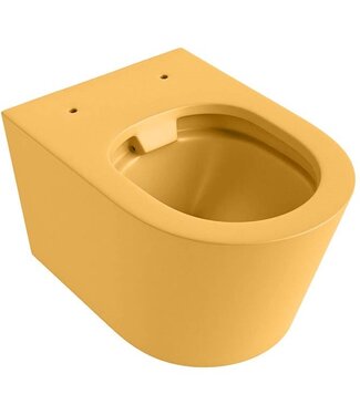 MONDIAZ Hangend toilet Randloos LAVIE Ocher Geel excl. Wc bril