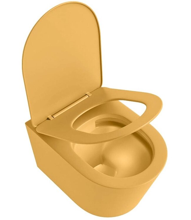 Hangend toilet Randloos LAVIE Ocher Geel excl. Wc bril