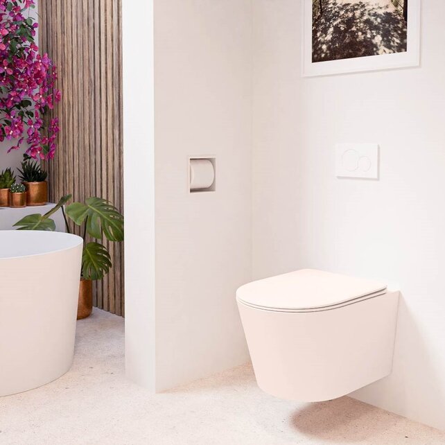 Hangend toilet Randloos LAVIE Rosee excl. Wc bril Hangend toilet Randloos LAVIE Rosee excl. Wc bril