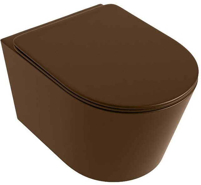 Hangend toilet Randloos LAVIE Rust Bruin excl. Wc bril