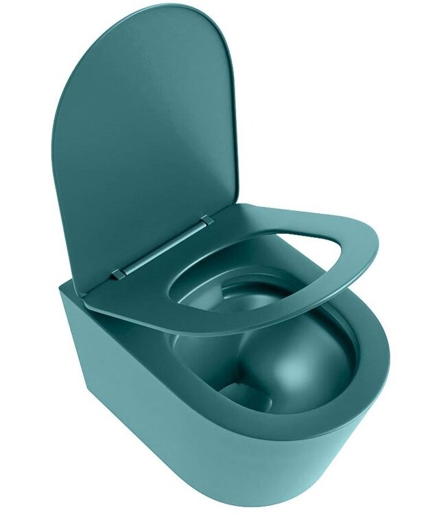 Hangend toilet Randloos LAVIE Smag Petrol Blauw excl. Wc bril