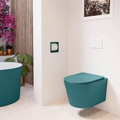 Hangend toilet Randloos LAVIE Smag Petrol Blauw excl. Wc bril Hangend toilet Randloos LAVIE Smag Petrol Blauw excl. Wc bril