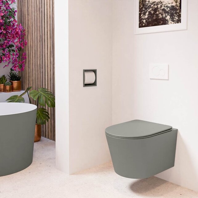 Hangend toilet Randloos LAVIE Smoke Taupe excl. Wc bril