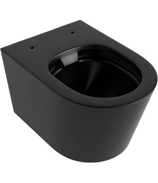 MONDIAZ Hangend toilet Randloos LAVIE Urban Zwart Mat excl. Wc bril