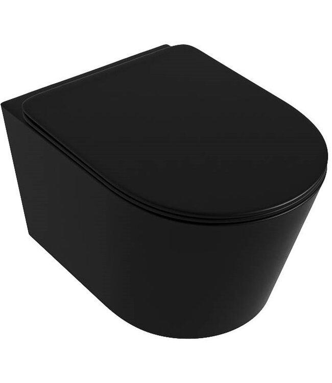 Hangend toilet Randloos LAVIE Urban Zwart Mat excl. Wc bril