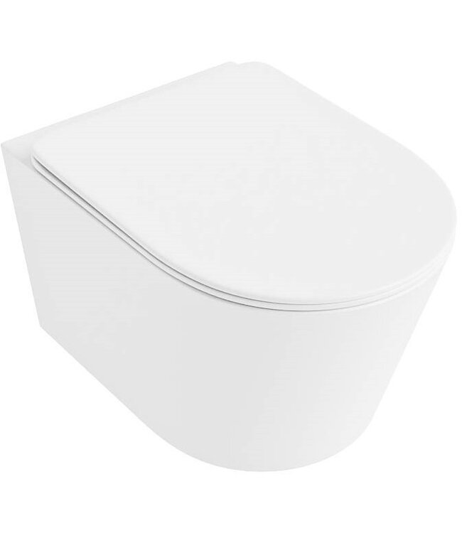 Hangend toilet Randloos LAVIE Talc Wit Mat excl. Wc bril