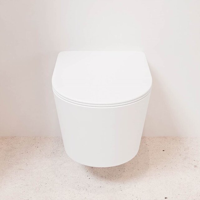 Hangend toilet Randloos LAVIE Talc Wit Mat excl. Wc bril