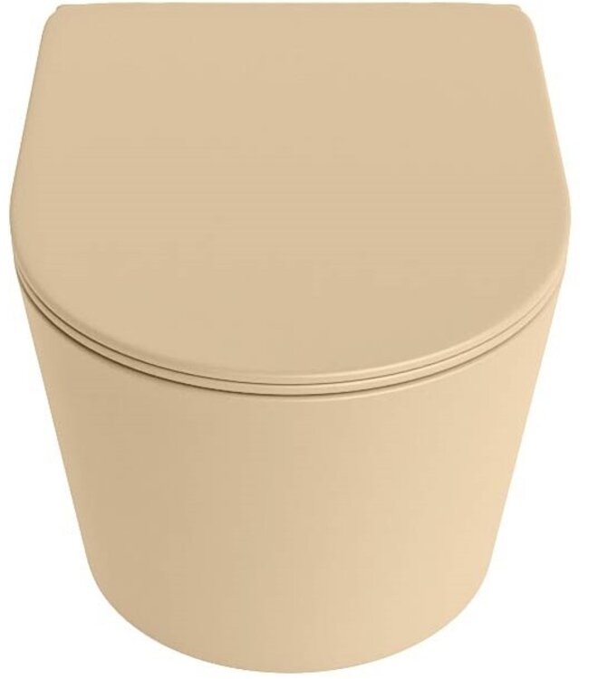 MONDIAZ Hangend toilet Randloos LAVIE Zand excl. Wc bril