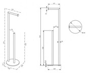 Toiletbutler Alonzo Chroom vrijstaand toiletrolhouder met reserverolhouder - 28.9010 Toiletbutler Alonzo Chroom vrijstaand toiletrolhouder met reserverolhouder - 28.9010