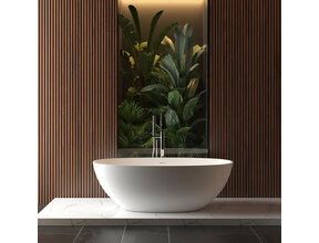 Vrijstaande Bad Chiek Ovaal 165x75x55cm Mat Wit - Solid surface - 36.4003