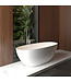 Vrijstaande Bad Chiek Ovaal 165x75x55cm Mat Wit - Solid surface - 36.4003