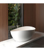 Wiesbaden Vrijstaande Bad Waive Ovaal 160x95x60cm Mat Wit - Solid surface - 36.4002