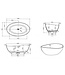 Vrijstaande Bad Waive Ovaal 160x95x60cm Mat Wit - Solid surface - 36.4002