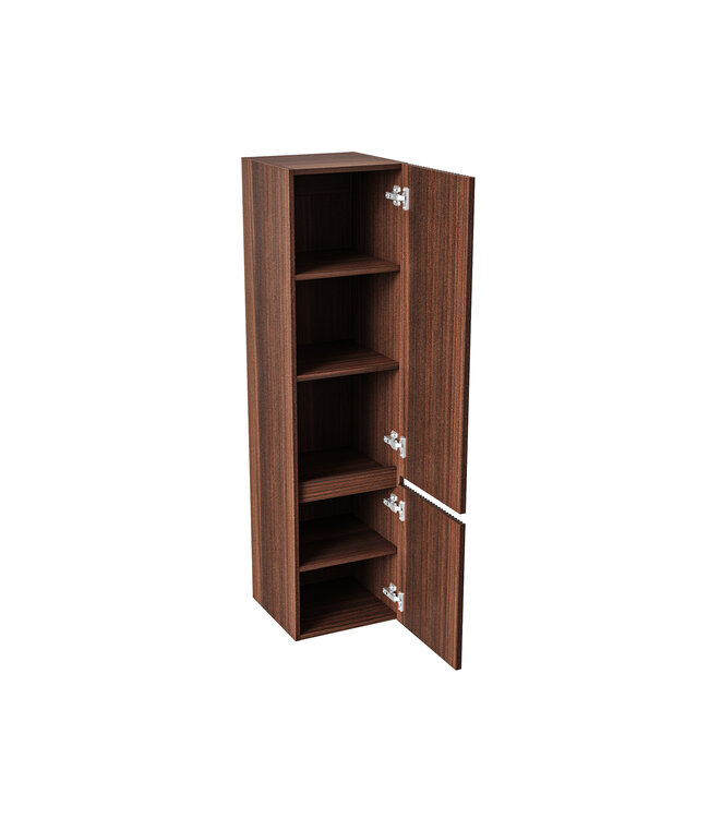 Kolomkast Ela Ribbelfront Walnoot Eik 135x35x35cm
