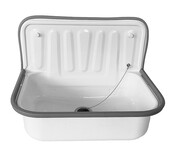 Uitstortgootsteen Wiesbaden Alfonzo Glans Wit 50,5x33x37 cm Plaatstaal Uitstortgootsteen Wiesbaden Alfonzo Glans Wit 50,5x33x37 cm Plaatstaal