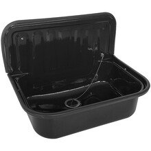 Uitstortgootsteen Wiesbaden Alfonzo Glans Zwart 50,5x33x37 cm Plaatstaal - 32.3368