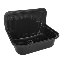 Uitstortgootsteen Wiesbaden Alfonzo Glans Zwart 50,5x33x37 cm Plaatstaal - 32.3368