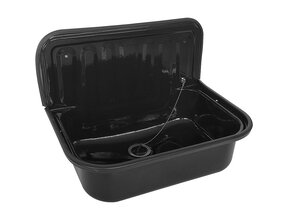 Uitstortgootsteen Wiesbaden Alfonzo Glans Zwart 50,5x33x37 cm Plaatstaal - 32.3368