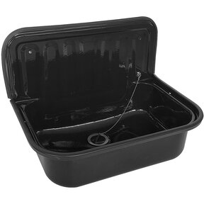 Uitstortgootsteen Wiesbaden Alfonzo Glans Zwart 50,5x33x37 cm Plaatstaal - 32.3368