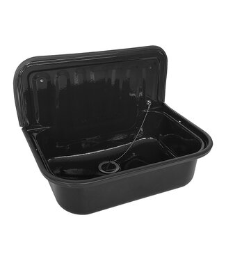 Wiesbaden Uitstortgootsteen Wiesbaden Alfonzo Glans Zwart 50,5x33x37 cm Plaatstaal - 32.3368