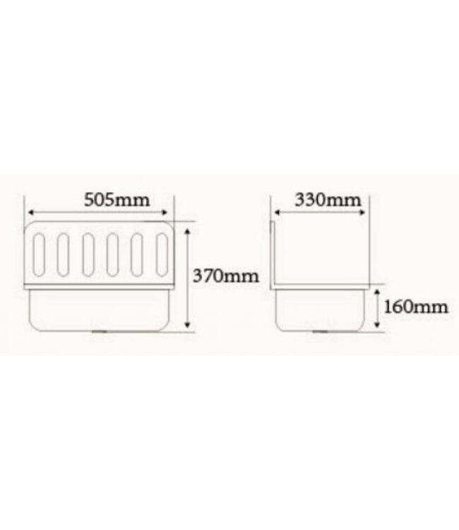 Uitstortgootsteen Aloni Alfonzo Glans Wit 50,5x33x37 cm Plaatstaal