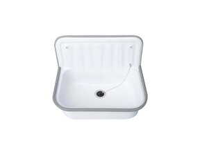 Uitstortgootsteen Aloni Alfonzo Glans Wit 50,5x33x37 cm Plaatstaal