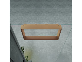 Doucherek Opbouw Frame Aloni Geborsteld koper met Handdoekhaken 30x60cm - Aluminium